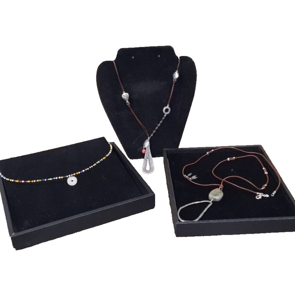 Vintage SILPADA 925 Sterling Silver Necklace LOT of 3 Beaded & Southwest Styles